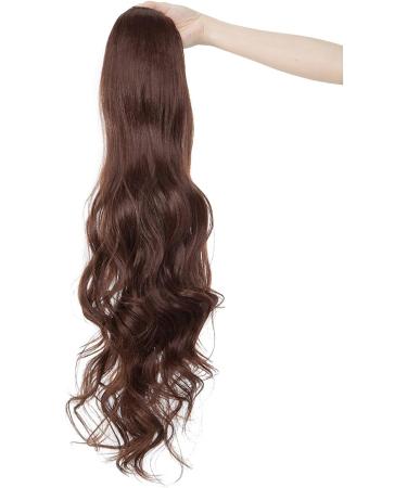 Real Fashion Drawstring Ponytail Hair Extensions Long Wavy Ponytail Blonde Black Brown 24" Clip in Hairpiece for Daliy Party Use Medium Brown - Buy Online on GoSupps.com