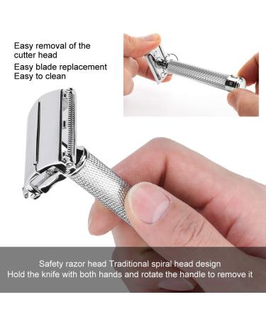 Premium Manual Razor for Men | Double-Sided Beard Cutter & Stainless Steel Hair Removal Tool | Portable Facial Care Essentials - Buy Online on GoSupps.com