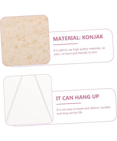 Buy Konjac Face Wash Sponge - Natural Exfoliating Loofah Makeup Remover Pad | 7x7cm White - Buy Online on GoSupps.com