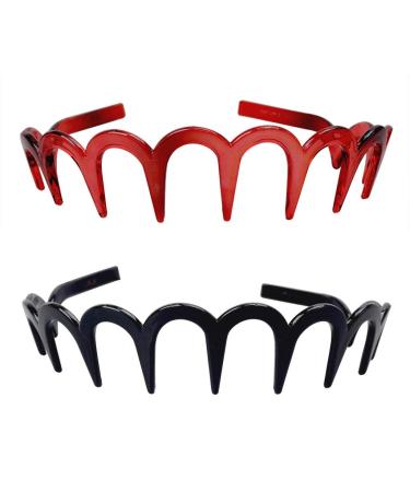 Fodattm 2pcs Zigzag Hair Comb Plastic Headband for Women Hair Accessories - Buy Online on GoSupps.com