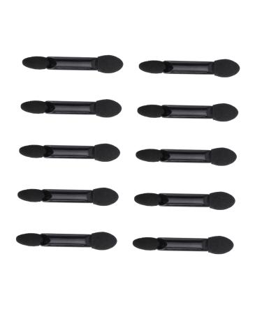 WOONEKY 10pcs Eyeshadow Brush Eye Makeup Kit Puff Maquillaje Eye Shadow Applicator Strips Black
