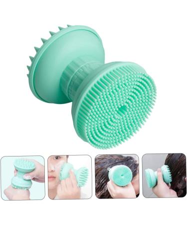 Mikinona 1pc Three-in-one Bath Brush Face Scrubbers Facial Cleansing Brush Scalp Exfoliator Brush Skin Care Brush Face Exfoliator Brush Gentle Exfoliating Brush Skin Care Shampoo 8.6x7cm Green - Buy Online on GoSupps.com