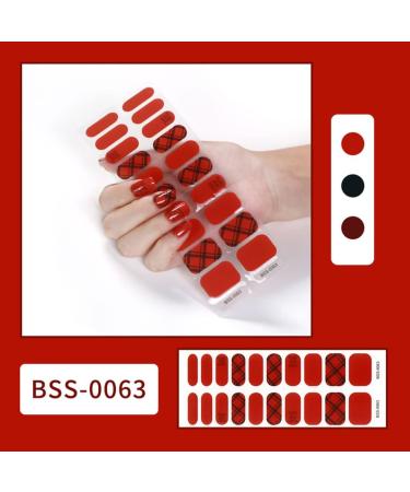 YICHEN 20PCS Nail Adhesive Wrap Gel Nail Polish Strips Stickers Full Wraps Semi-Cured Nail Sticker Waterproof Self-Adhesive Gel Stickers Decals with Nail Tools for Women Girl(UV/LED Lamp Required) Color 11 - Buy Online on GoSupps.com