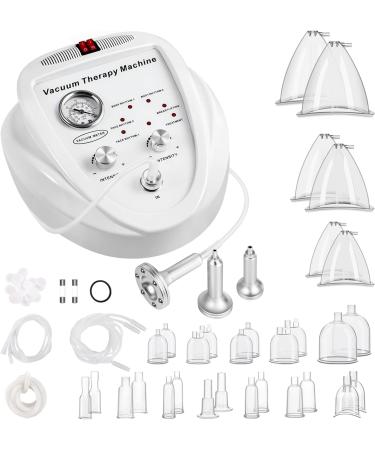 Vacuum Therapy Machine, Beauty Star Multifunctional Cupping Machine Adjustable Suction (0-70 cmHg) with 30 Cups and 3 Pumps (Max Cups 1200ML)