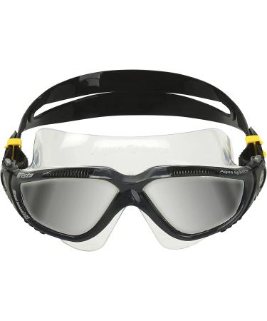 Aquasphere Vista Adult Unisex Swimming Goggles | Wide Vision | Anti-fog & Anti-scratch Lens | Black/Dark Grey - Buy Online on GoSupps.com