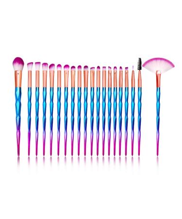 20-Piece Professional Makeup Brush Set - Essential Cosmetic Tools for Face Eyes and Lips - Buy Online on GoSupps.com