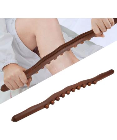 Muscle Massage Wooden Stabber - Ten Pearls Carbonized Beech Roller Stick with Slipproof Grip - 10 Massage Points GUA SHA Rod for Back Massage - Buy Online on GoSupps.com