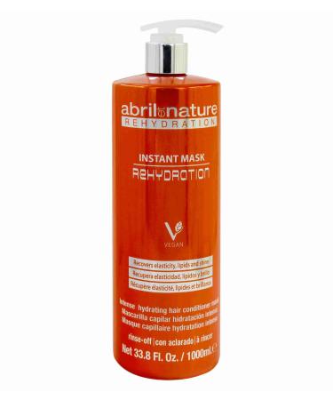 abril et nature - Masque pour Cheveux Rehydration - Max Hydratation pour Cheveux Secs - Restaure la Flexibilit et l Aspect Sain - Traitement Professionnel de Coiffure - 1000 ml