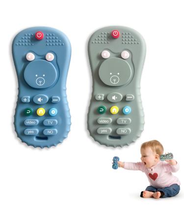 Nicein bite ring baby-2 pieces silicone remote-controlled tooth aid baby bpa-free bite ring baby toys biting toys bathing toys teeth baby help k toy tools for 3+ months baby