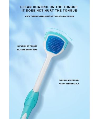 Oral Hygiene Brush & Tongue Cleaning Gel Set - Perfect Mother's Day Gift for Fresh Breath & Oral Health - BXA577 Himmelblau - Buy Online on GoSupps.com