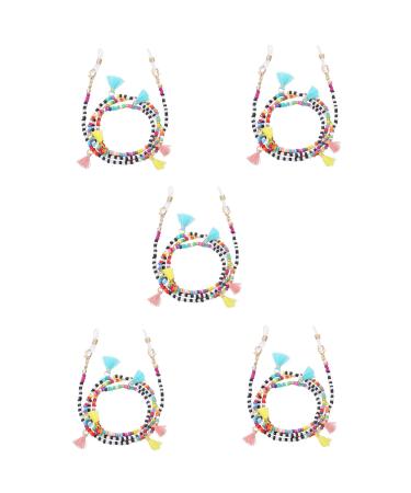 SBTRKT 5 pieces of alloy eye chain strong and durable beautiful design non-slip fall-proof suitable for sunglasses sunglasses old flower level multicolor