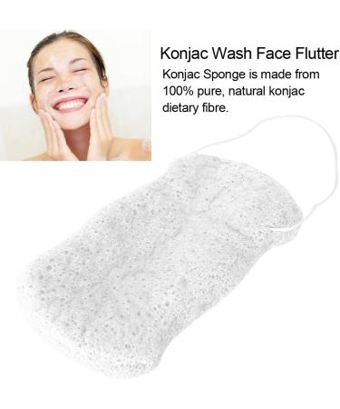 Konjac Sponge Set Body Sponge 100% Natural Long Wave Type Big Size Body Konjac Wash Face Flutter Facial Body Care Sponges for Body & Facial Sponge Deep Cleansing Sponge for Skin Care (White) - Buy Online on GoSupps.com