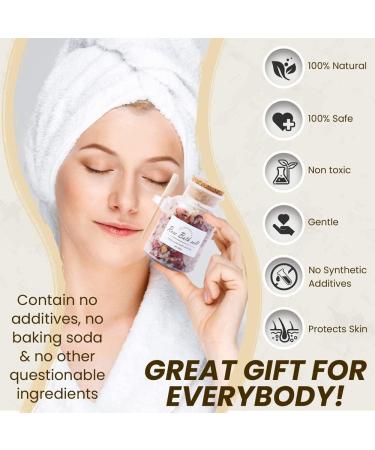 Primeauty Ancient Minerals Organic Rose Petal Bath Salts - Relaxing Soak for Pain Relief and Muscle Relaxation - Buy Online on GoSupps.com