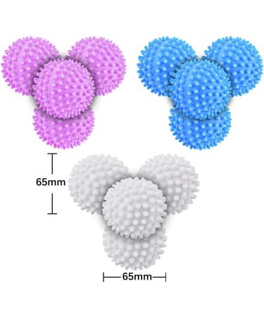 LOMUG Pack of 12 Dryer Balls Wash Balls for Down Jackets Dryer Ball Washing Ball for Washing Machine Reusable Dryer Balls Tumble Dryer Ball for Home Clothing Cleaning - Buy Online on GoSupps.com