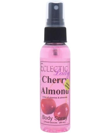 Cherry Almond Body Spray (Double Strength) 2 ounces Body Mist for Women with Clean Light & Gentle Fragrance Long Lasting Perfume with Comforting Scent for Men & Women Cologne with Soft Subtle Double Strength 2 Fluid Ounces