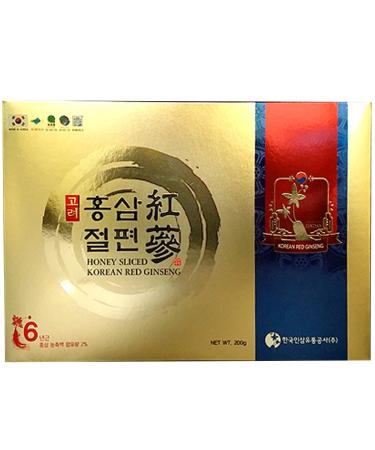 200g(10ea X 20g) 6-Year Korean red Ginseng Root Sliced   with Honey Saponin