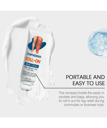 Leg Cream | Moisturizing Lotion with Massaging Roll-On Applicator 50g | Moisturizing Leg Care - For Skin Types Travel Home Family Women Friends - Buy Online on GoSupps.com