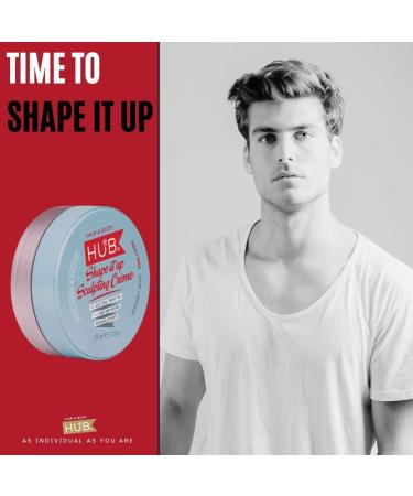 HUB Shape it up Sculpting Cr me Styling Product - 100g / 100ml x 1. Strong hold and medium shine finish. Hair Wax for men and women. Luxury professional quality shaper formulation. (Putty clay or wax grade product) - Buy Online on GoSupps.com