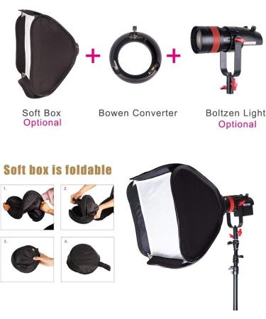 Came-TV Boltzen Bowens Mount Ring Adapter - Compatible with F-55W/S, Q-55W/S, B-30/S - Small Size (BWSMALL) - Buy Online on GoSupps.com