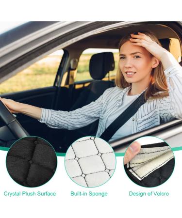 Golrisen Universal Seat Belt Cushions - 4 Pack Black Padding for Kids & Adults | Enhance Safety & Comfort in Your Car - Buy Online on GoSupps.com