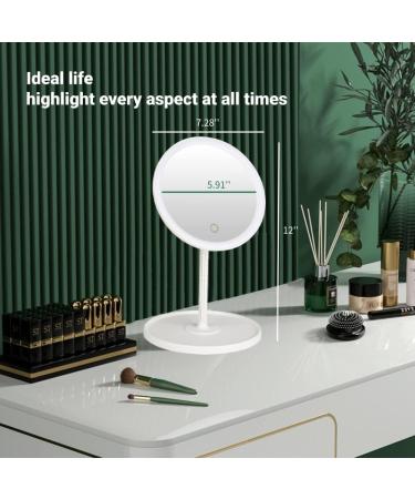 JSONPHX Lighted Makeup Mirror with Tri-Color HD Daylight, Touch Control & Rechargeable LED Lights - 5X and 10X Magnifying Mirrors, Perfect Gift - Buy Online on GoSupps.com
