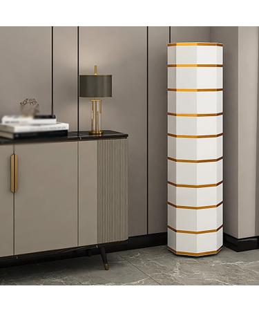 Revolving Shoe Cabinet Rotating Shoe Rack Tower 360 Stylish Household Vertical Narrow Bucket Shoe Shelf Large Capacity Wooden Shoes Rack Organizer Storage Cabinets (Color : 6-Layer S 9 layer