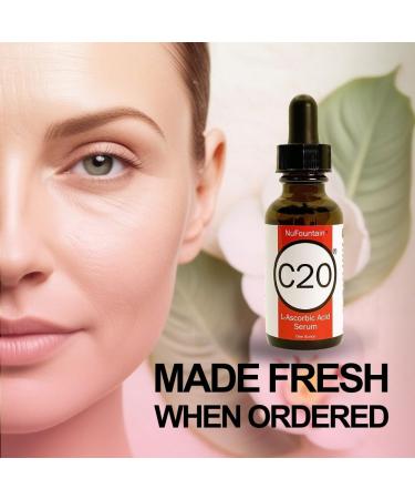 NuFountain C20 SUPER 3-pack. HAND CRAFTED 3 1-Ounce Bottles of 20% L-Ascorbic Acid C Serum - Buy Online on GoSupps.com