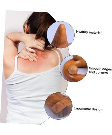 Beaupretty 5-St Massager Sandalwood Spa Tool - Gua Sha Wooden Hand Massage Device for Health & Relaxation - Buy Online on GoSupps.com