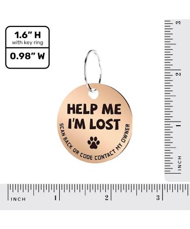 MyLuckytag Stainless Steel QR Code Pet ID for Cats - Instant Location Alerts & Online Profile - Help Me I'm Lost - Redgold - Buy Online on GoSupps.com