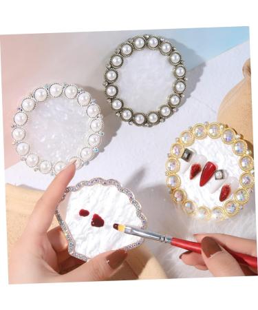  NOLITOY NOLITOY Nail Art Palette Nail Polish Tray Nail Display Stand Resin Palette Makeup Mixing Tray Nail Art Plates Nail Display Plates - Buy Online on GoSupps.com