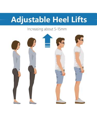 PrettSole Adjustable Heel Lifts - 3 Layer Height Increase Insoles for Women - Small Shoe Lifts for Leg Length Discrepancy - 1 Pair - Buy Online on GoSupps.com