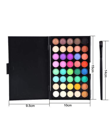 40 Color Eyeshadow Palette with Brush Set - Highly Pigmented Matte & Shimmer Makeup - International Shipping - Buy Online on GoSupps.com