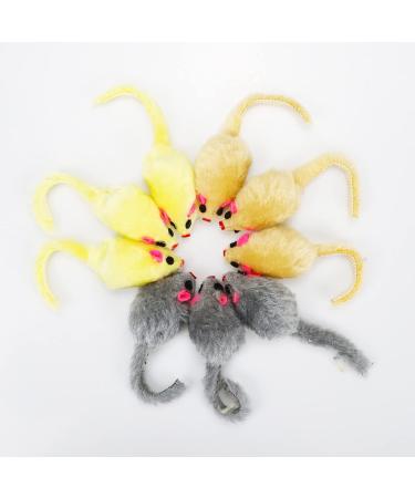 QYCX 12 Pcs Cat Toys- Cat Mice Rattle-Play Mice with Rattling Sounds Cat Mouse Toys Cat Catnip Toy Cats Interactive Play for Cat Puppy Kitty Kitten Cat Toy for Swatting Biting Hunting (12 Pcs) - Buy Online on GoSupps.com