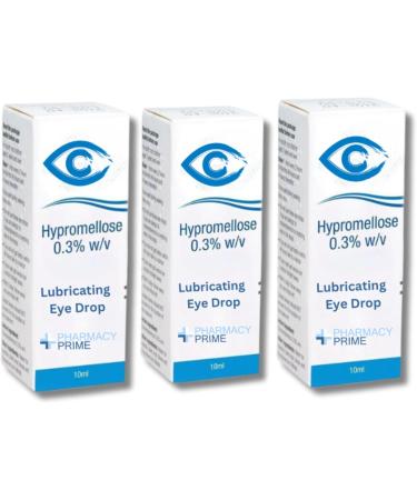 Pharmacy Prime - Hypromellose  Eye Drops 0.3% for Dry Eyes Relief and moisturising Eye Drops - Pack of 3 X 10ML - Buy Online on GoSupps.com