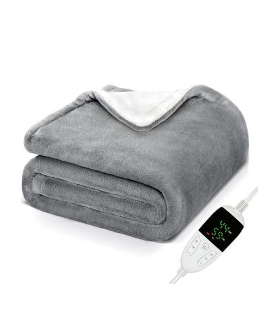 Thermal blanket heating ceiling 150 x180cm heating ceiling with automatic switch -off heating blanket with 6 temperature levels and 4 timer function Electric Blanket for Home & Office Flanel washable