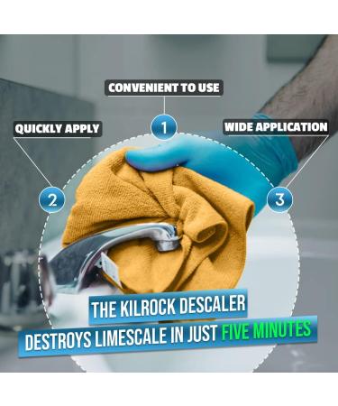 Kilrock Gel | 160ml Multi-Purpose Descaler With 1x Microfiber Cloth & 2x Cleaning Sponge | For Appliances Sinks Taps Tiles and Any Surfaces | Pack of 2 Descaler Gel - Buy Online on GoSupps.com
