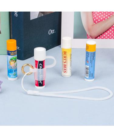 Design Wish Silicone Lip Balm Holder - Portable Chapstick Keychain Sleeve with Cap & Lanyard - Transparent for Easy Carry - Buy Online on GoSupps.com