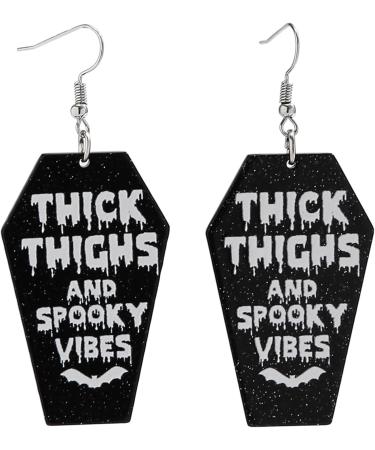 Feylie Halloween Acrylic Earrings - Pumpkin Skeleton Dangle Drops | Statement Jewelry for Women - Buy Online on GoSupps.com