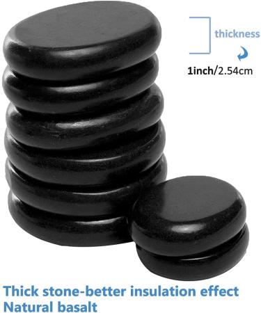 Bacaby 8Pcs Large Basalt Hot Stones Set for Professional or Home Spa - Relaxing, Healing, Pain Relief - Buy Online on GoSupps.com