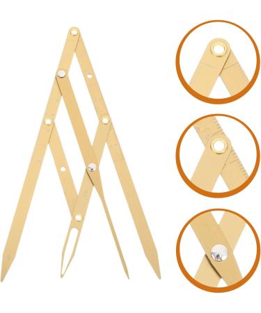 Healifty R gle Sourcils En Acier Inoxydable Dor Taille Compacte Positionnement Trois Points Outil De Mesure Pr cision Pour Maquillage Sourcils Professionnels - Buy Online on GoSupps.com