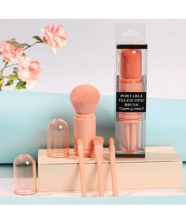Bling Toman 4 in 1 Makeup Brush Set - Travel Portable Eyeshadow Lip Face Brush with Cleaning Mat - Pink - Buy Online on GoSupps.com
