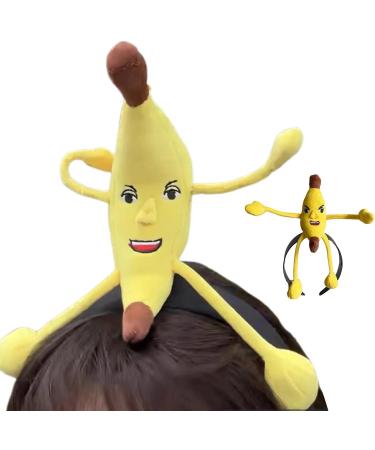 Banana Headband for Women Yellow Banana Food Headband | Photo Props for Cosplay Gathering Costume Accessory for Adults Dress Up Hat Stylish Hair Accessories - Buy Online on GoSupps.com