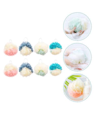 Buy 8pcs Color Matching Bath Ball Foam Loofah Sponge Set | Natural Mesh Shower Sponges for Body Wash & Bathing - International Shipping Available - Buy Online on GoSupps.com
