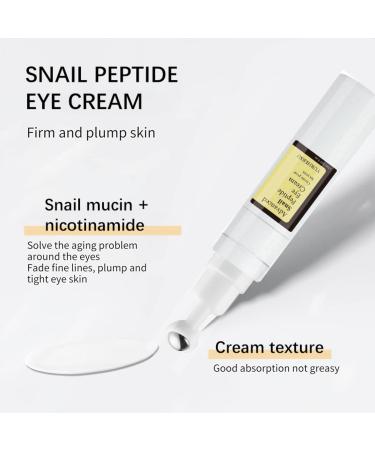 Snail Peptide Energetic Eye Roll-On Firming Eye Cream Eye Cream for Dark Circles and Puffy Eyes Instant-Eye Bag Removal Anti-Wrinkle Eye Cream Under Eye Cream Dark Circles Hydrating &Firming Eye Serum - Buy Online on GoSupps.com