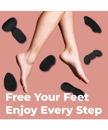 12 Sets Reusable High Heel Cushion Pads - Ultimate Comfort & Support for Men & Women | Black - Buy Online on GoSupps.com
