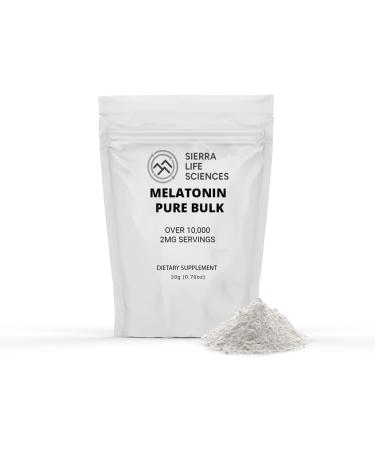 SIERRA LIFE SCIENCES Melatonin Max Bundle | 120mg Capsules & Bulk Powder | Natural Sleep Aid with Custom Dosing | 10 000 Servings Powder + 60 Capsules | High-Dosage Supplement - Buy Online on GoSupps.com