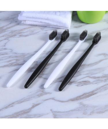 HEALIFTY 4Pcs Bamboo Charcoal Toothbrush Set | Eco-Friendly Dental Care | Head Box Included - Black & White - Buy Online on GoSupps.com