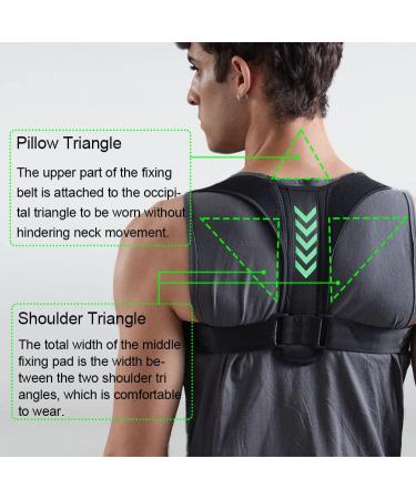 Posture Corrector Back Brace for Men & Women | Upper Spine Support & Pain Relief | Black - Buy Online on GoSupps.com
