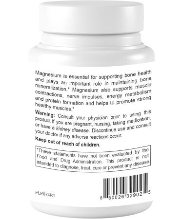 Dr.WellMe Magnesium Oxide 500mg Tablets 90 Tablets Maintain Heart Muscle & Bone Health Promotes Energy Metabolism High Potency Gluten-Free Dietary Supplement for Adults - Buy Online on GoSupps.com