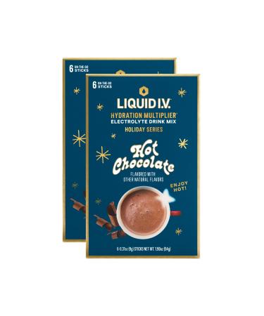 Liquid I.V. Hydration Multiplier Hot Chocolate | Limited Edition Electrolyte Powder Drink | 2 Pack (12 Servings)